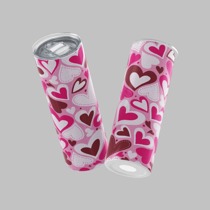 Retro Hearts 20oz. Tumbler | Grace & Fire Designz