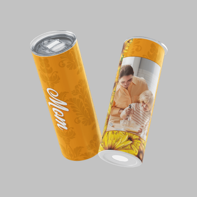 Custom Yellow Mom 20 oz. / 12 oz. Tumbler | Grace & Fire Designz