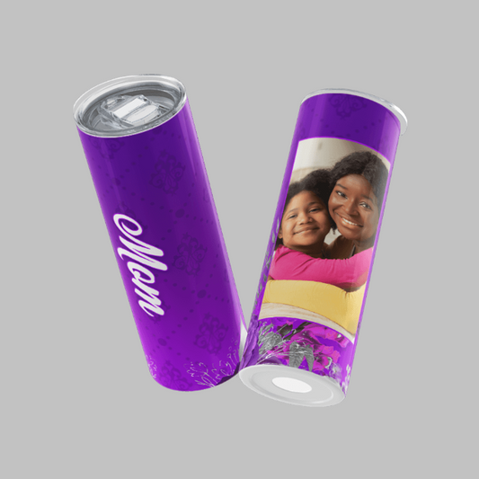 Custom Purple Mom 20 oz. / 12 oz. Tumbler | Grace & Fire Designz