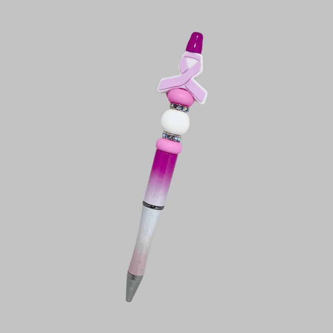 Cancer Ribbon Beadable Pen