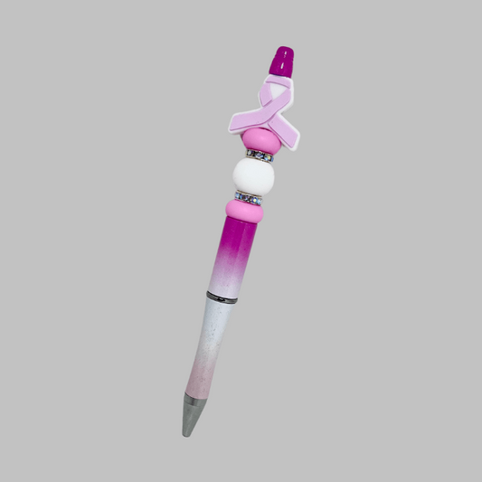 Cancer Ribbon Beadable Pen