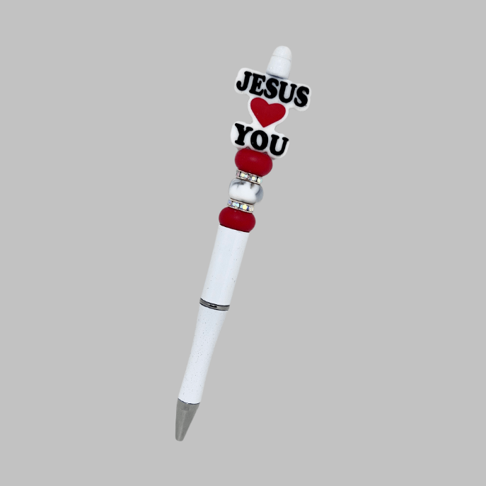 Jesus Loves You beadable pen 