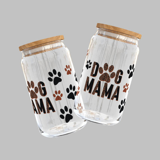 Dog fancy Mama Uv DTF Libbey Can Wrap | Grace & Fire Designz