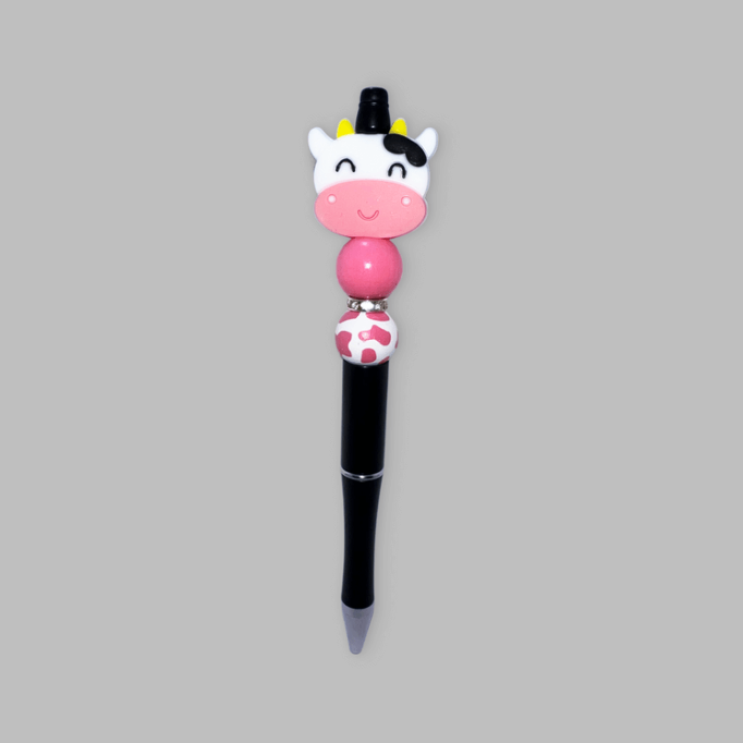 Pink Cow Beadable Pen | Grace & Fire Designz