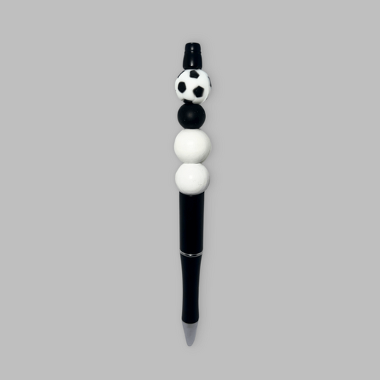 Soccer Silicone Beadable Pen | Grace & Fire Designz